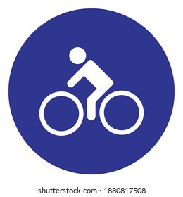 bicycle road sign isolated vector