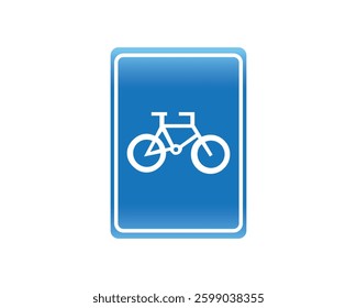 Bicycle road sign symbol vector. Bicycle, icon, vector, road, symbol, bike, sign, street, transportation. Can use for infographic, banner, poster, web design. Isolated on white background. 