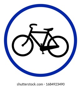 vectorial de señalización de carretera de bicicleta aislado en fondo blanco