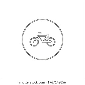 Bicycle road traffic sign icons. illustration for web and mobile design.