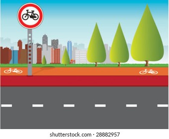Bicycle road vector