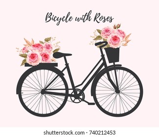 Bicicleta con rosas