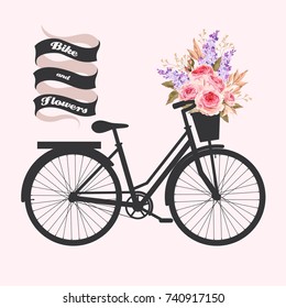Bicycle with roses