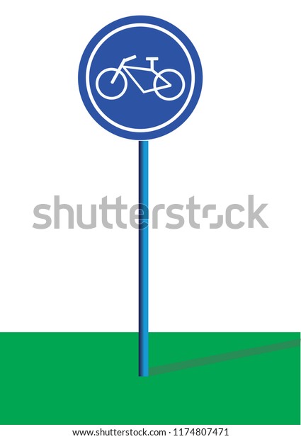 bicycle\
route sign. traffic rules. traffic\
education