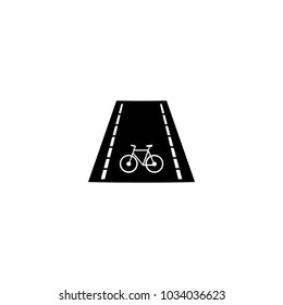 Bicycle route.Bicycle symbol on bicycle lane. 