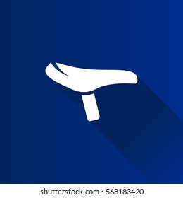 Bicycle saddle icon in Metro user interface color style. Transportation sport cycling spare parts