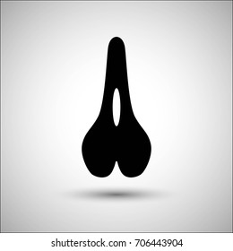 Bicycle saddle. Vector icon. More Icon in set.