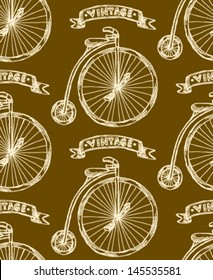 Bicycle seamless pattern