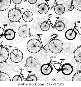 Bicycle seamless pattern