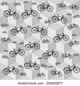 bicycle seamless pattern
