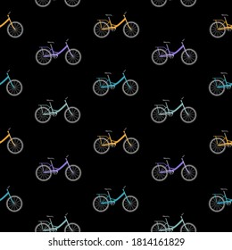 Bicycle Seamless Pattern Background. Vector Illustration EPS10