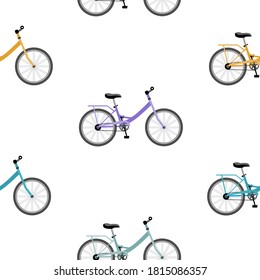 Bicycle Seamless Pattern Background. Vector Illustration EPS10