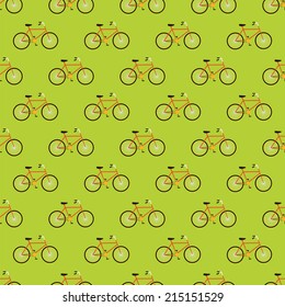 Bicycle seamless pattern background. Vector illustration