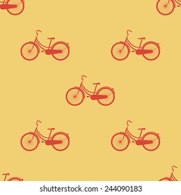 Bicycle seamless pattern. Vector illustration