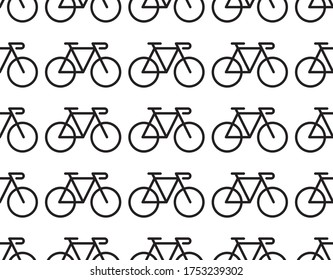 Bicycle seamless pattern. Vector repeat of bicycle seamless for any web design