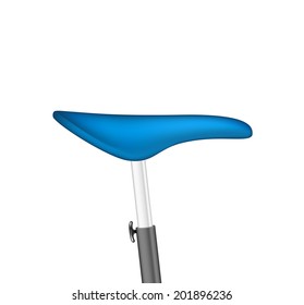Bicycle seat in blue design