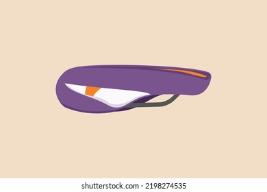 Asiento para bicicletas. Concepto de bicicleta. Ilustraciones vectoriales planas aisladas. 