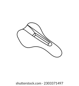 Logotipo creativo sencillo de la línea de asientos para bicicletas