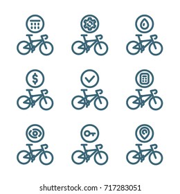Bicycle Service Icon Set