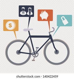 bicycle service over dotted background vector illustration