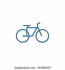 Bicycle with shadow icon. Cycling vector