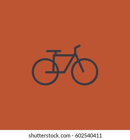 Bicycle with shadow icon. Cycling vector
