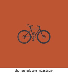 Bicycle with shadow icon. Cycling vector