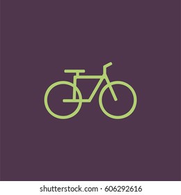 Bicycle with shadow icon. Cycling vector