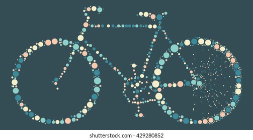 bicycle shape design by color point