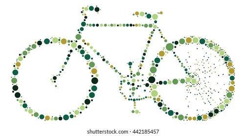 bicycle shape vector design by color point