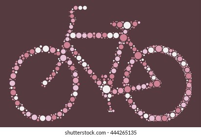 bicycle shape vector design by color point