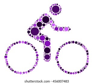 bicycle shape vector design by color point
