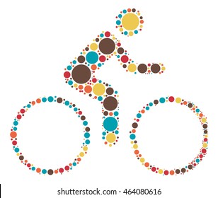 bicycle shape vector design by color point