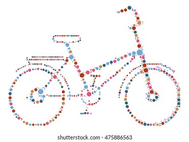 Bicycle Shape Vector Design By Color Stock Vector (Royalty Free ...