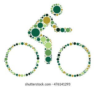 bicycle shape vector design by color point
