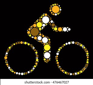 bicycle shape vector design by color point