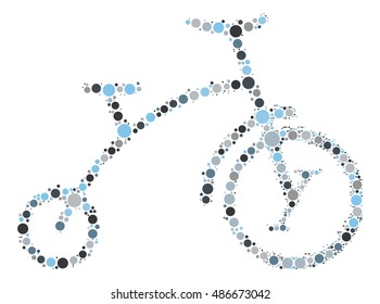 bicycle shape vector design by color point