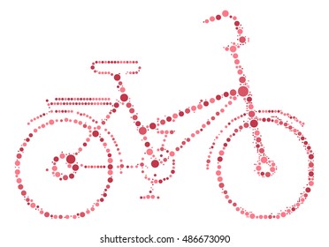 bicycle shape vector design by color point