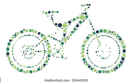bicycle shape vector design by color point