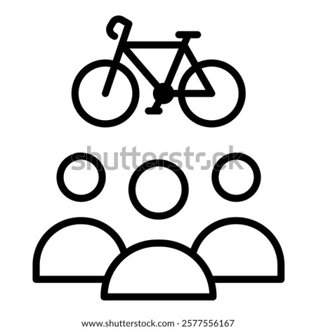 Bicycle Share icon line vector illustration