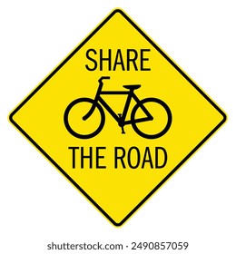 Bicycle share the road sign