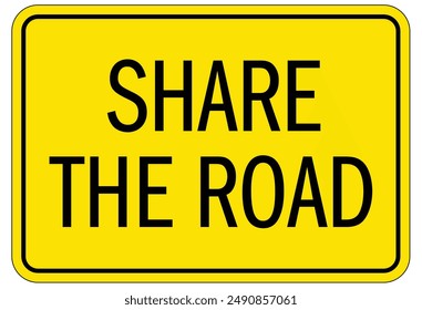 Bicycle share the road sign