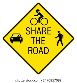 Bicycle share the road sign