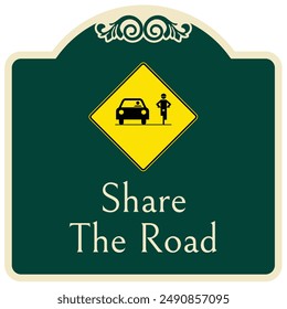Bicycle share the road sign