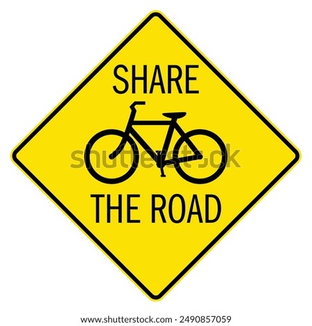 Bicycle share the road sign