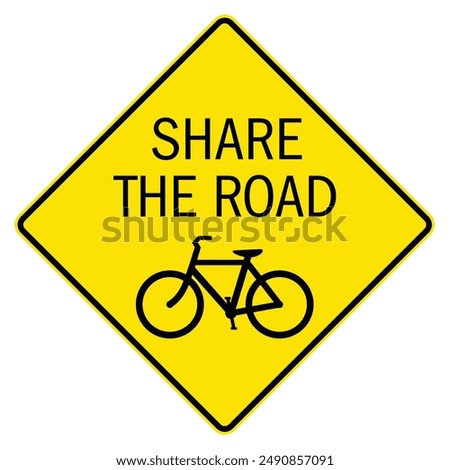 Bicycle share the road sign