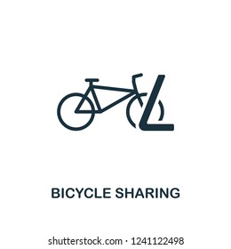 Bicycle Sharing icon. Premium style design from public transport collection. UX and UI. Pixel perfect bicycle sharing icon for web design, apps, software, printing usage.