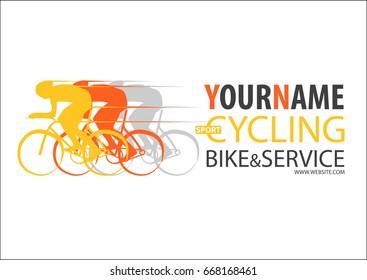 bicycle shop cycling or bike repair service logo vector sign label business design.