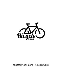 Bicycle Shop Logo Design  Vector Image,Monoline Style Logo