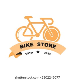 Bicycle shop logo design vector image, Bicycle logo concept icon vector, Simple design modern vector